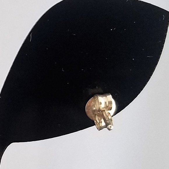 YIN YANG inlay Sterling Silver tiny round EARRINGS - Picture 7 of 9